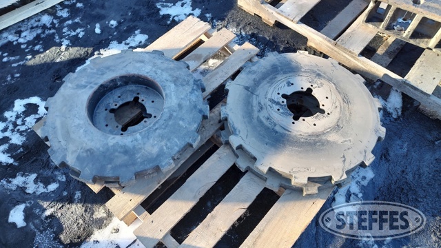 (4) ATV steel drainage trenching wheels